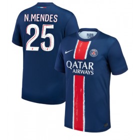 Paris Saint-Germain Nuno Mendes #25 Hjemme skjorte 2024-25 Kortermet